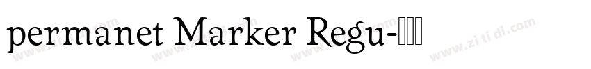 permanet Marker Regu字体转换